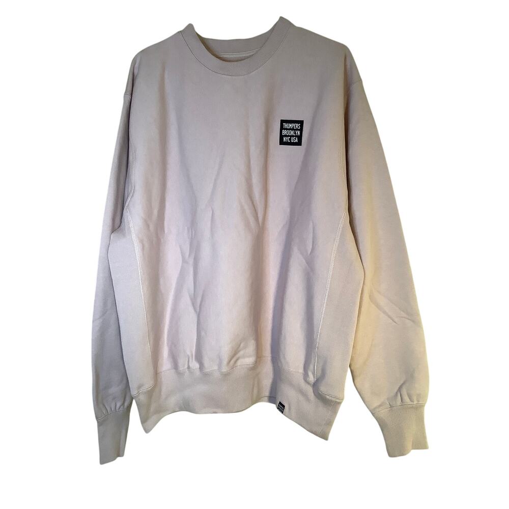 Thumpers NYC Men's L Pink Crew Neck Pullover Sweatshirt Streetwear Skate U8-13